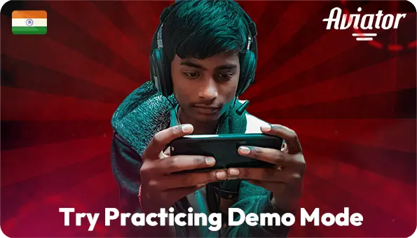 Indian Gamer Practising in an Aviator Game in Demo Mode